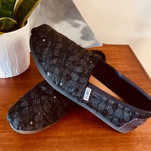 Toms - Black sequence/glitter